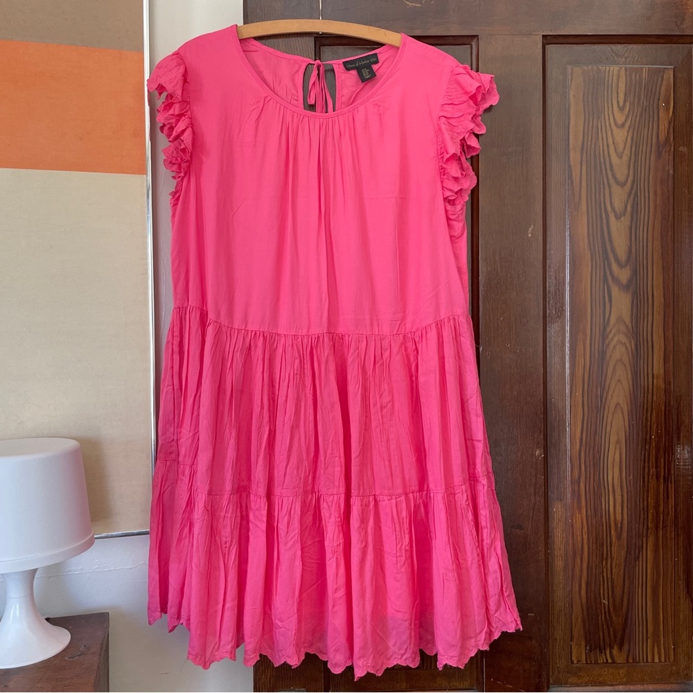 House of Harlow Pink Tiered Mini Dress Size Medium